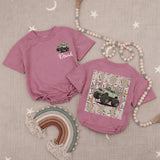 Custom Name Kindergarten Truck Shirt for Boys, Camo Monster Truck Kids Long Sleeve Romper, Back to School Outfit, Soft Cotton Tee