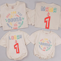 Custom 'One for the Books' Birthday Outfit for Baby, Kids & Adults, Soft Cotton Romper & T-Shirts, Perfect for Milestone Photos & Parties