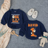 Custom One Spooky Dude Baby Romper for 1st Halloween, Soft Cotton Matching Family Outfit, Personalized 1st Birthday Boy Pumpkin Design