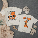Custom One Spooky Dude Baby Romper for 1st Halloween, Soft Cotton Matching Family Outfit, Personalized 1st Birthday Boy Pumpkin Design