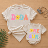 Custom 'One in the Sun' Matching Family Shirts for Baby, Mom, Dad - Summer 1st Birthday Outfit in Soft Cotton with Sunny Design