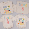 Custom One in the Sun Matching Family T-Shirts & Baby Romper, Soft Cotton Birthday Outfit for Kids, Mom, Dad, Summer Party Wear