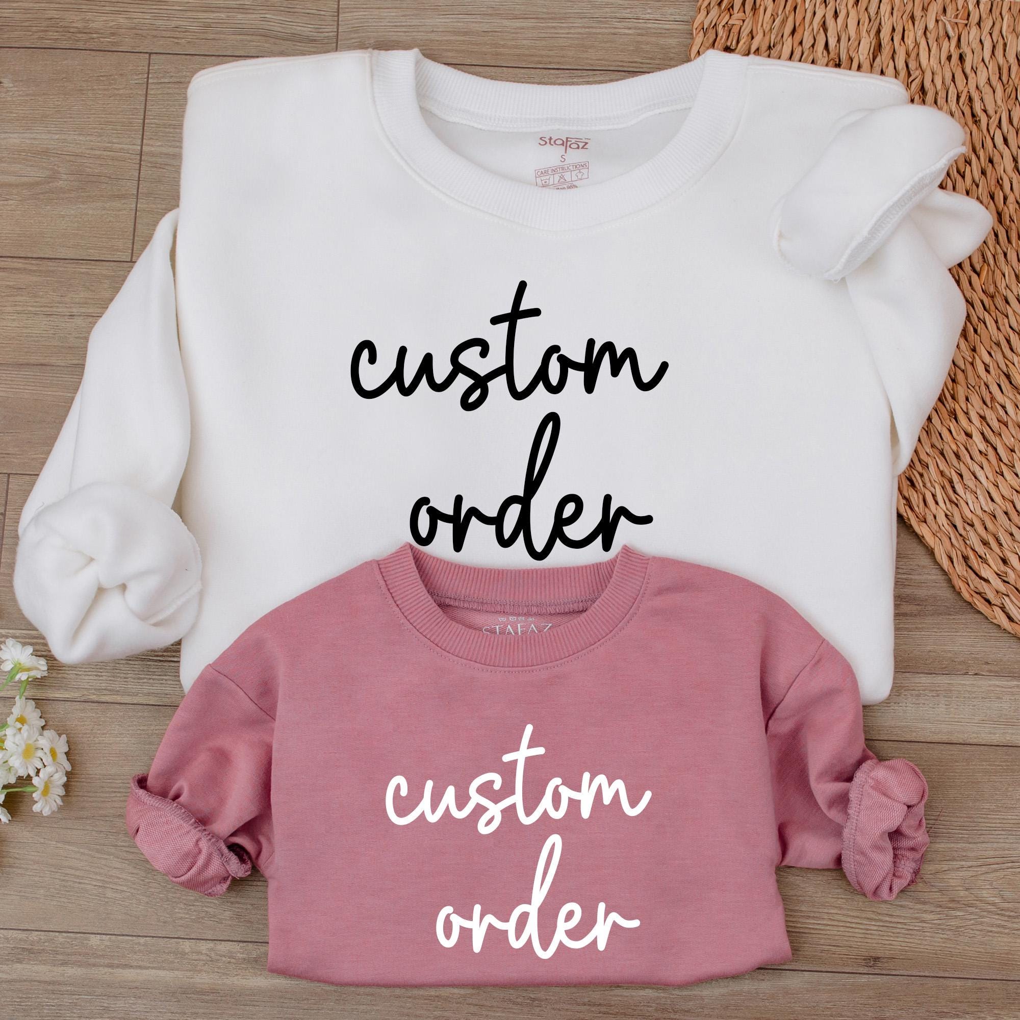 Custom Order Matching Family Sweatshirts Baby Bodysuit Pregnancy Announcement Baby Shower Gift Soft Cotton Infant Outfits Birthday Idea
