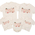 Custom Peach-Themed Matching Family Shirts for Baby's First Birthday, Soft Cotton Outfits for Mom, Dad, Siblings, and Toddlers