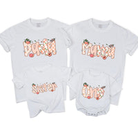 Custom Peach-Themed Matching Family Shirts for Baby's First Birthday, Soft Cotton Outfits for Mom, Dad, Siblings, and Toddlers