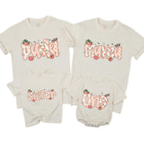 Custom Peach-Themed Matching Family Shirts for Baby's First Birthday, Soft Cotton Outfits for Mom, Dad, Siblings, and Toddlers