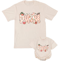 Custom Peach-Themed Matching Family Shirts for Baby's First Birthday, Soft Cotton Outfits for Mom, Dad, Siblings, and Toddlers