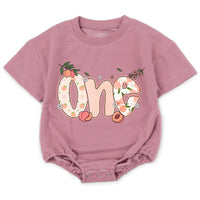 Custom Peach-Themed Matching Family Shirts for Baby's First Birthday, Soft Cotton Outfits for Mom, Dad, Siblings, and Toddlers