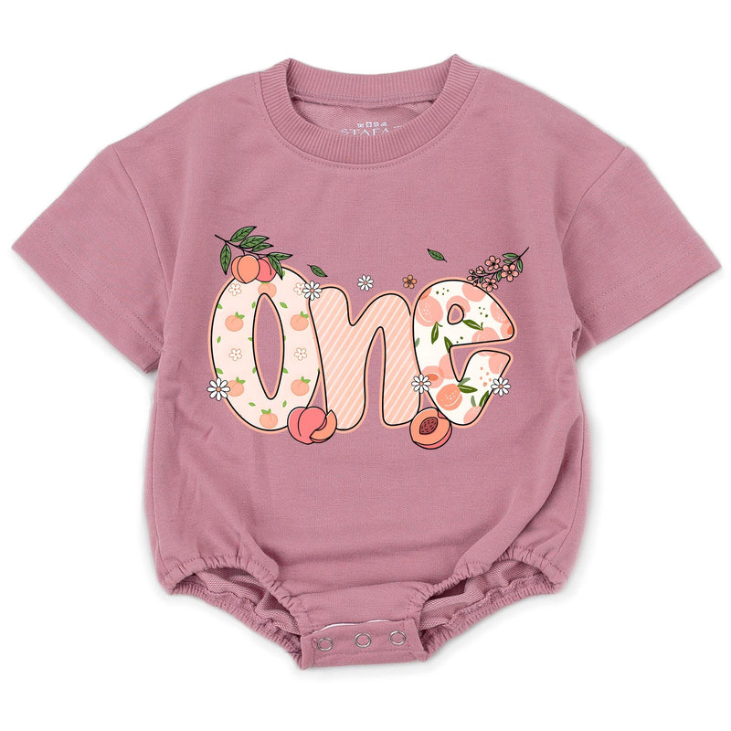 Custom Peach-Themed Matching Family Shirts for Baby's First Birthday, Soft Cotton Outfits for Mom, Dad, Siblings, and Toddlers