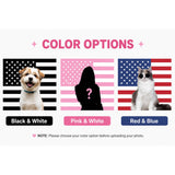 Custom Pink American Flag Tapestry with Personalized Photo, Fun Dorm Wall Decor, Bachelorette Party Gift, Modern College Room Hanging