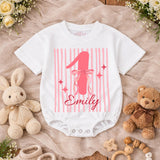 Custom Pink Bow 1st Birthday Matching Family Shirts, Soft Cotton Outfits for Mom, Dad, Siblings & Baby, Personalized for Special Day