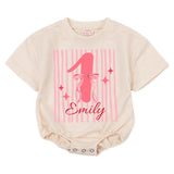 Custom Pink Bow 1st Birthday Matching Family Shirts, Soft Cotton Outfits for Mom, Dad, Siblings & Baby, Personalized for Special Day