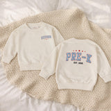Custom Pre-K Kids Shirt with Name, Retro Varsity Design, Soft Cotton Long Sleeve Romper for Toddlers, First Day of School Outfit Gift