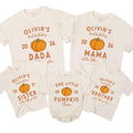 Custom Pumpkin 1st Birthday Matching Family Shirts, Baby Bodysuit & Adult Tees, Soft Cotton Fall Outfit for Milestone Photos NB–2XL
