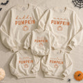 Custom Pumpkin Family Sweatshirts and Rompers, Baby, Toddler, Kids, Mom, Dad Matching Fall Outfits, Soft Cotton Halloween Apparel, NB-2XL