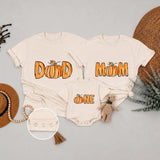 Custom Pumpkin First Birthday Matching Family Shirts for Mom Dad Baby, Soft Cotton Fall Outfit with Vibrant Print for Milestone Celebration