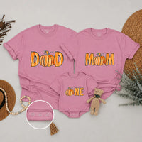 Custom Pumpkin First Birthday Matching Family Shirts for Mom Dad Baby, Soft Cotton Fall Outfit with Vibrant Print for Milestone Celebration