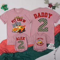 Custom Racing 2nd Birthday Matching Family Shirts with Two Fast Two Furious Design, Toddler and Parent Tees, Soft Cotton Outfits for Parties