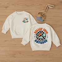 Custom Rollin Into Daycare Baby Romper or Kids Shirt, Retro Skateboard Graphic, Matching Family Outfit, Soft Cotton, Back to School