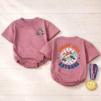 Custom Rollin Into Daycare Baby Romper or Kids Shirt, Retro Skateboard Graphic, Matching Family Outfit, Soft Cotton, Back to School