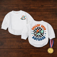 Custom Rollin Into Daycare Baby Romper or Kids Shirt, Retro Skateboard Graphic, Matching Family Outfit, Soft Cotton, Back to School