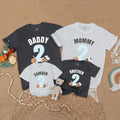 Custom Sports 2nd Birthday Shirt for Family Matching Outfits with Name and Number, Soft Cotton Party Gift for Baby Boy or Toddler Celebration