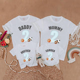 Custom Sports 2nd Birthday Shirt for Family Matching Outfits with Name and Number, Soft Cotton Party Gift for Baby Boy or Toddler Celebration