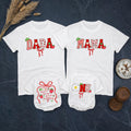 Custom Strawberry-Themed 1st Birthday Matching Family Outfits, Soft Cotton Bubble Romper for Baby Girl and Mama Dada T-Shirts, Summer Design