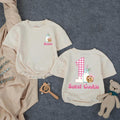 Custom Sweet Cookie First Birthday Romper for Baby Girls, Personalized Name Design, Soft Cotton Outfit for Cake Smash or Milestone Photos
