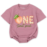 Custom Sweet Peach Matching Family T-Shirts & Baby Romper, Soft Natural Cotton, Perfect for Birthdays, Milestone Photos, S–2XL