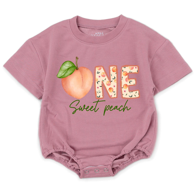 Custom Sweet Peach Matching Family T-Shirts & Baby Romper, Soft Natural Cotton, Perfect for Birthdays, Milestone Photos, S–2XL