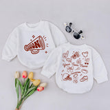 Custom Team Name Football Baby Romper Touchdown Bodysuit Retro Sport Outfit Whimsical Game Day Clothes Comfortable Cotton Gift