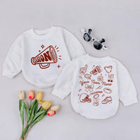 Custom Team Name Football Baby Romper Touchdown Bodysuit Retro Sport Outfit Whimsical Game Day Clothes Comfortable Cotton Gift