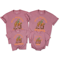 Custom Wild Western 1st Birthday Matching Family Shirts, Cowboy Rodeo Artwork, Soft Cotton Outfit for Baby, Toddler, Mom, Dad & Siblings