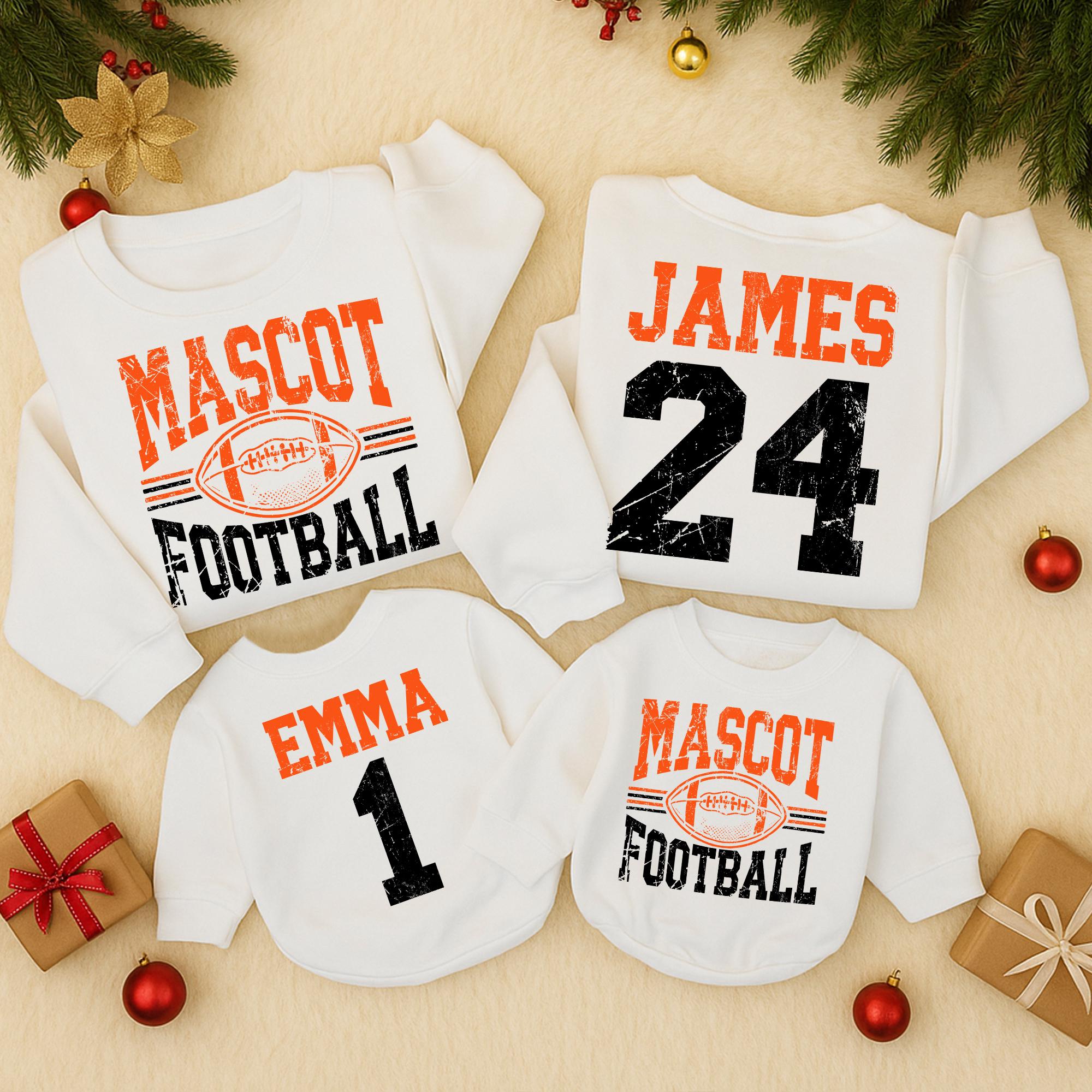 Custom Wildcats Football Sweatshirt with Name and Number Personalized Team Gift for Football Mom High School Game Day Apparel