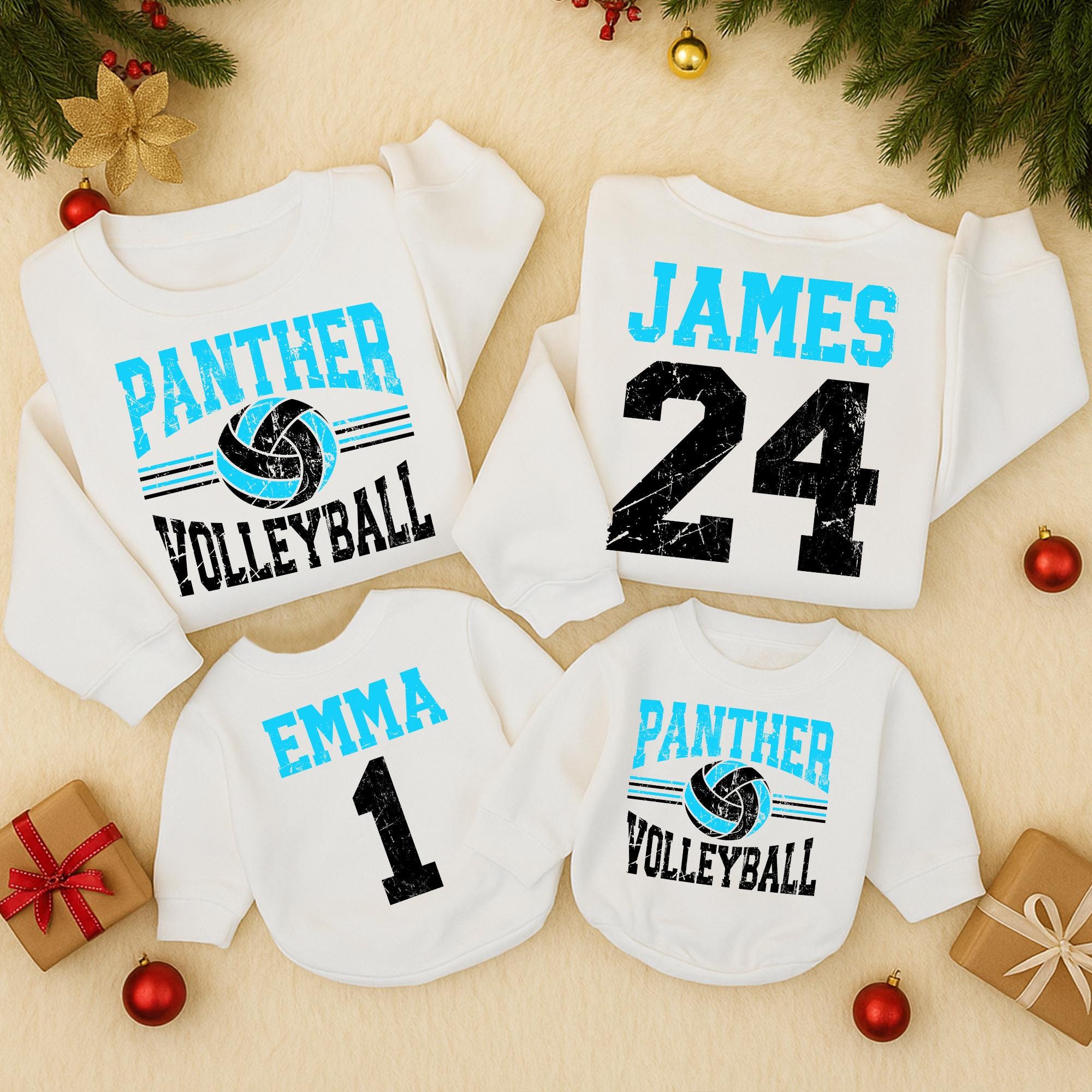 Custom Wildcats Volleyball Sweatshirt with Name and Number Personalized Sports Mom Game Day Gift for High School Enthusiasts