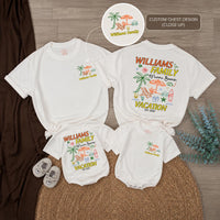 Custom Williams Family Vacation Shirts with Tropical Beach Design, Matching Cotton Tees & Bodysuits for Kids, Adults, Summer Trips 2026