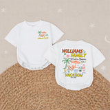 Custom Williams Family Vacation Shirts with Tropical Beach Design, Matching Cotton Tees & Bodysuits for Kids, Adults, Summer Trips 2026