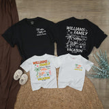 Custom Williams Family Vacation Shirts with Tropical Beach Design, Matching Cotton Tees & Bodysuits for Kids, Adults, Summer Trips 2026