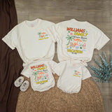 Custom Williams Family Vacation Shirts with Tropical Beach Design, Matching Cotton Tees & Bodysuits for Kids, Adults, Summer Trips 2026