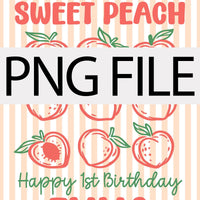 Customized One Sweet Peach 1st Birthday Banner for Baby Girl Party, Peach and Coral Backdrop with Name and Age, Whimsical Celebration Decor