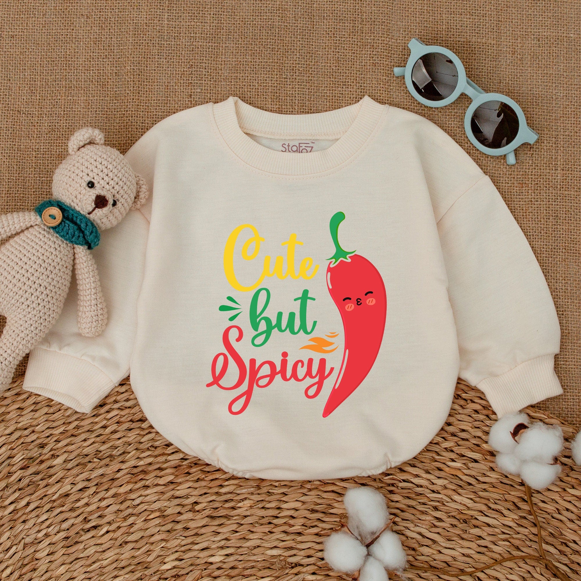 Cute But Spicy Baby Romper Chili Pepper Bodysuit Fun Mexican Outfit Newborn Clothes Soft Cotton Infant Gift Party Holiday Wear