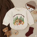 Cutest Critter in the Woods Baby Romper with Woodland Animals Design, Newborn Infant Outfit, Soft Cotton Baby Shower Gift, Forest Theme