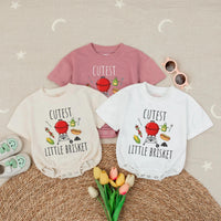 Cutest Little Brisket Cotton Baby Romper with BBQ Design, Fun Texas Girl Outfit, Whimsical Southern Baby Shower Gift for Infants