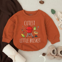 Cutest Little Brisket Cotton Baby Romper with BBQ Design, Fun Texas Girl Outfit, Whimsical Southern Baby Shower Gift for Infants
