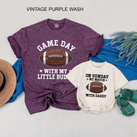 Daddy and Me Matching Football Shirts with Game Day Graphics Father Son Outfits for Football Sunday or Fathers Day Gift Casual Set