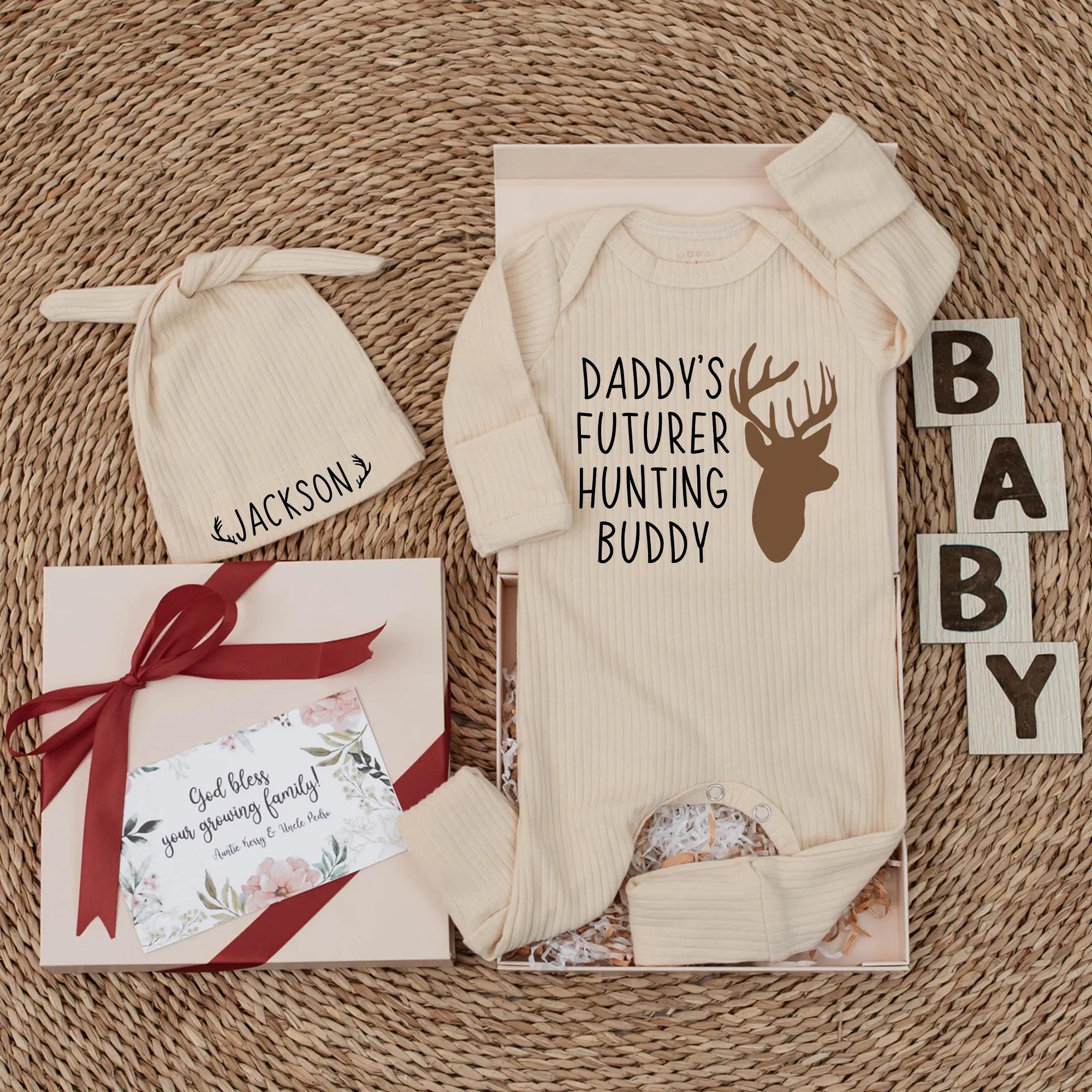 Daddy's Future Hunting Buddy Baby Bodysuit Deer Design Newborn Outfit Cute Baby Shower Gift for Baby Boy New Dad Hunting Season Clothes