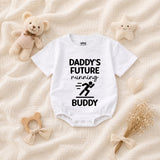 Daddy’s Future Running Buddy Baby Romper, Future Marathon Runner Baby Bodysuit, Sporty Infant Clothes, Father's Day Gifts, Baby Shower Gifts