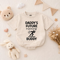 Daddy’s Future Running Buddy Baby Romper, Future Marathon Runner Baby Bodysuit, Sporty Infant Clothes, Father's Day Gifts, Baby Shower Gifts