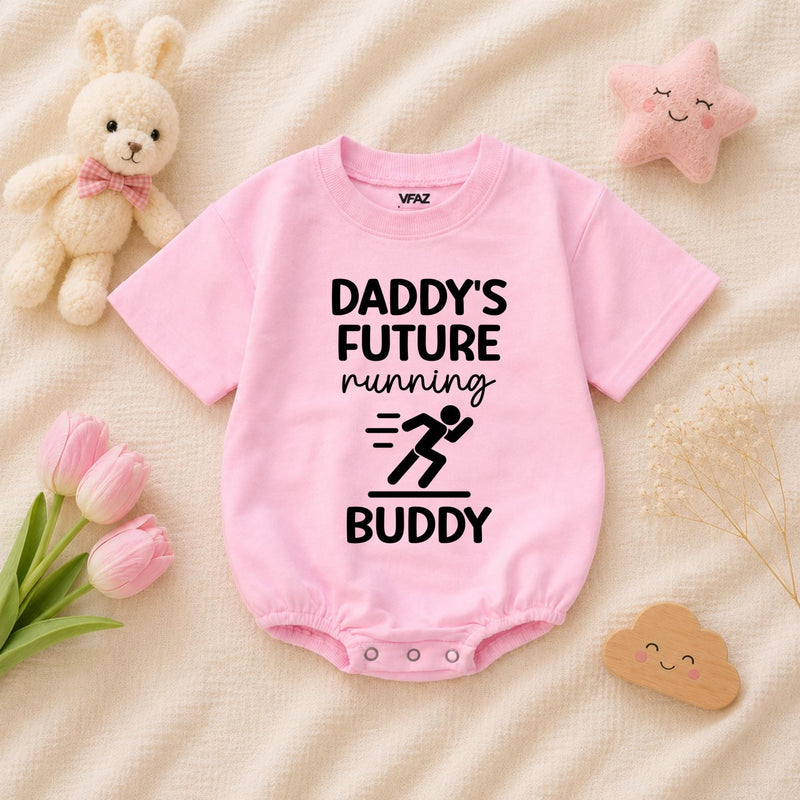 Daddy’s Future Running Buddy Baby Romper, Future Marathon Runner Baby Bodysuit, Sporty Infant Clothes, Father's Day Gifts, Baby Shower Gifts